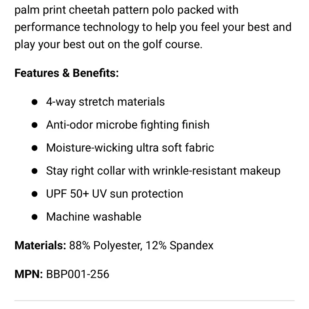 Bad Birdie Men Dayglow Polo Golf Shirt Sz S Panther Palm Trees Unique Athleisure